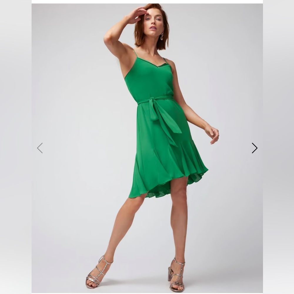 WHBM Sleeveless Godet Dress, size 00, NWT